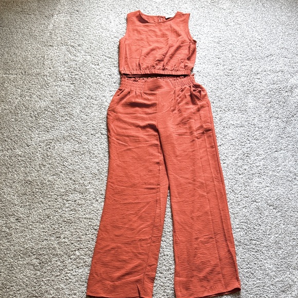 Women's Orange Sleeveless Jumpsuit NWOT - Picture 1 of 3